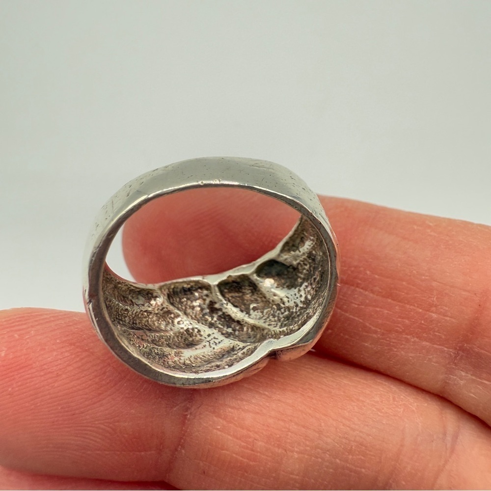 Silver Textured Ring Size 7.5 - Picture 12 of 14